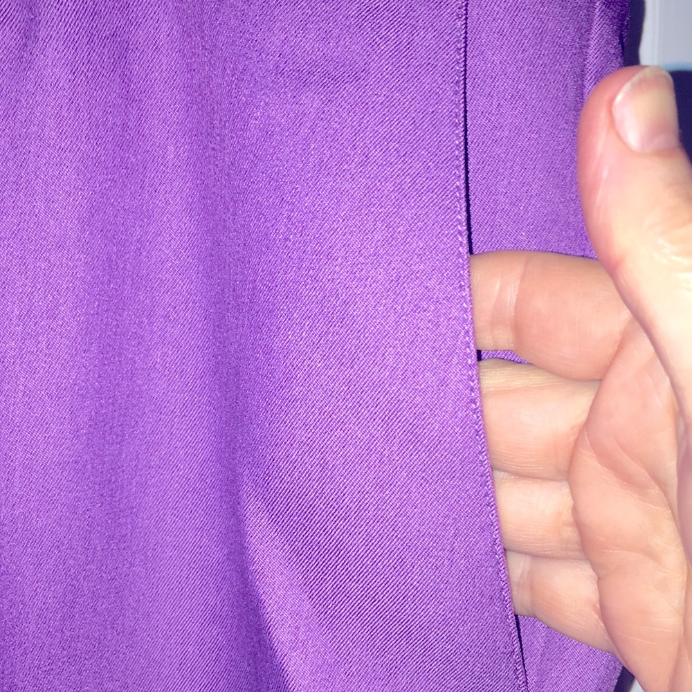 Alfred Dunner lavender size 14, two Frt pockets,polyester, stretchable waist - Picture 2 of 3